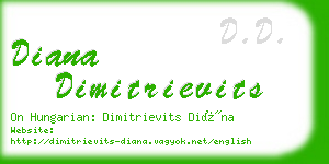 diana dimitrievits business card